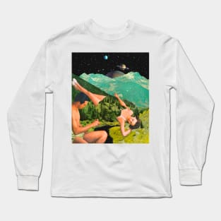 Chill Day collage art Long Sleeve T-Shirt